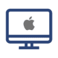 Apple icon symbolizing MacBook and iMac rentals - KPI Solutions.