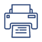 Printer and scanner icon for office equipment rentals - KPI Solutions.