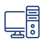 Desktop computer icon for desktop rental services - KPI Solutions.