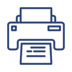 Printer and scanner icon for office equipment rentals - KPI Solutions.