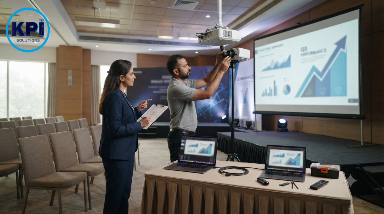 Professional projector on rent for a corporate event setup in Chandigarh